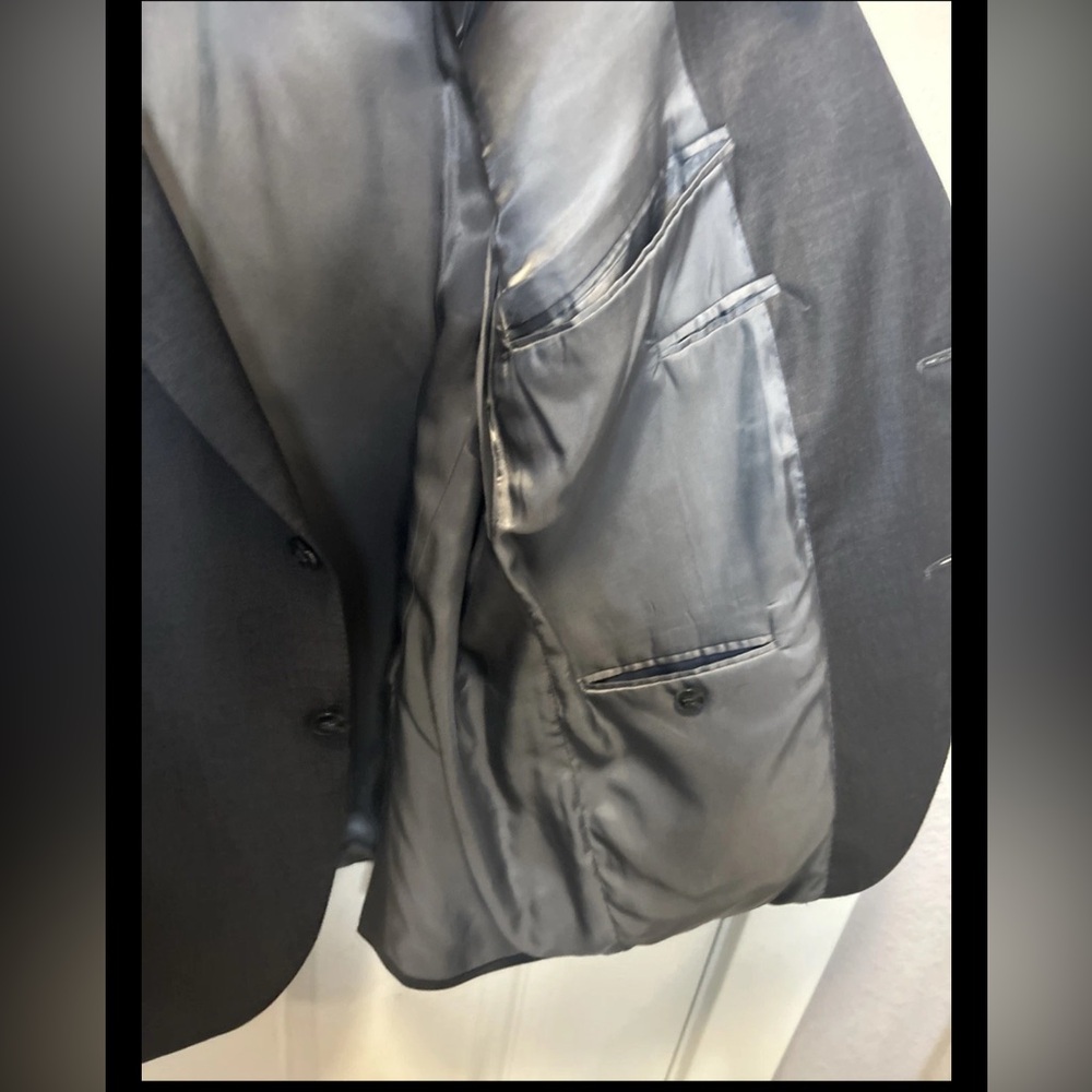 PETER MILLAR Classic Gray Sport Coat Suit Blazer 42R Wool - Picture 5 of 7